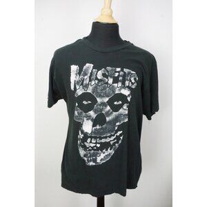 Misfits Faded Distressed Black Short Sleeve T Shirt 23” pit L/XL